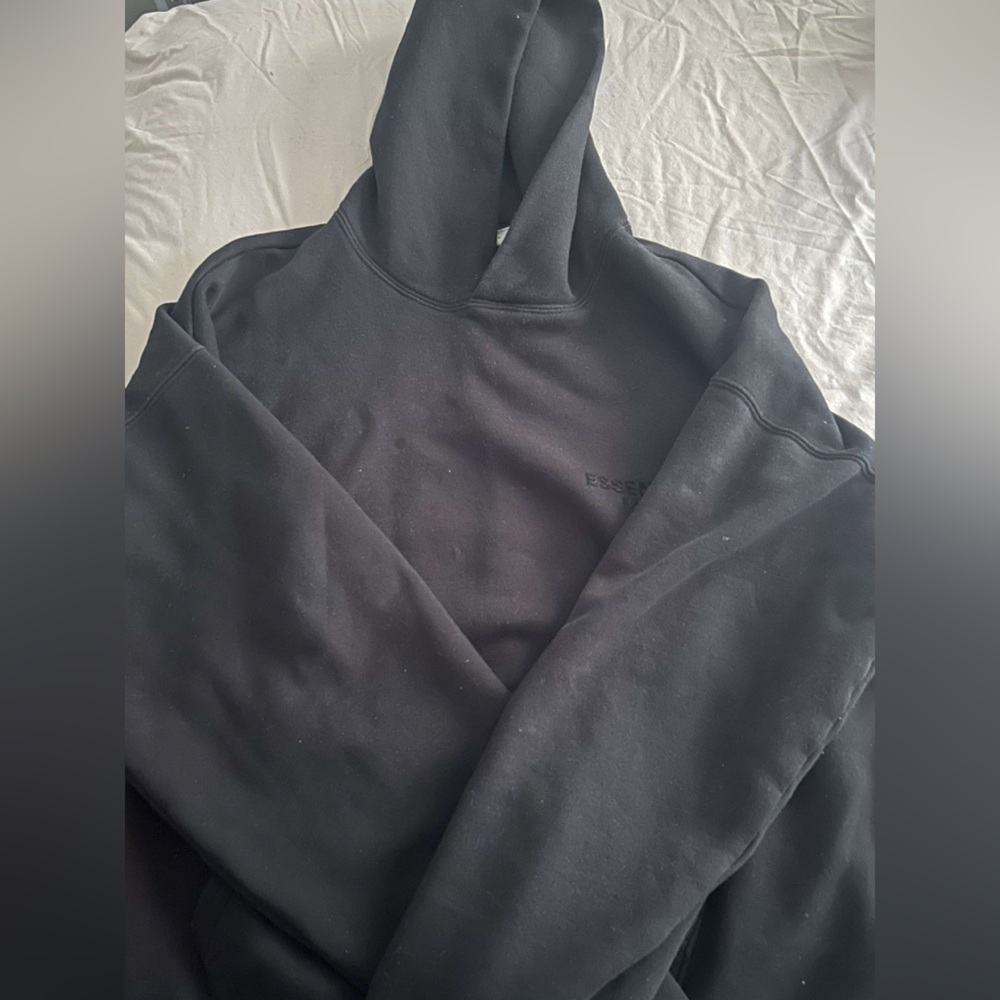 Black essentials hoodie medium